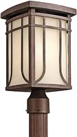  1-Light Riverbank Outdoor Post Lantern Aged Bronze 49150AGZ